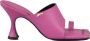 PATRIZIA PEPE Hakmuiltjes met vierkante neus en flip flop design Paars Dames - Thumbnail 1