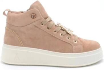 Patrizia Pepe Mid-Top Suède Sneakers met Juweeldetails