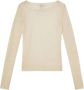Patrizia Pepe Minimalistische Wollen Trui Boothals Jacquard - Thumbnail 1