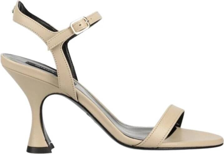 PATRIZIA PEPE Monochrome Strappy Sandalen Beige Dames