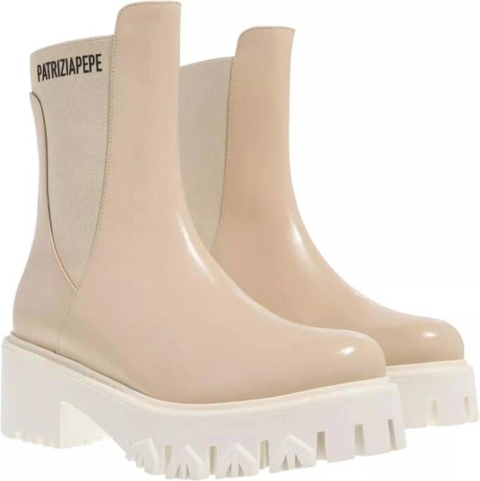 Patrizia Pepe Ocean Sand Boots met Logo Applicaties