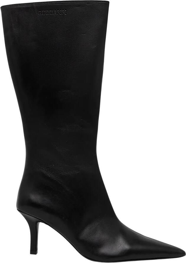 Patrizia Pepe 70mm Puntige Leren Laarzen