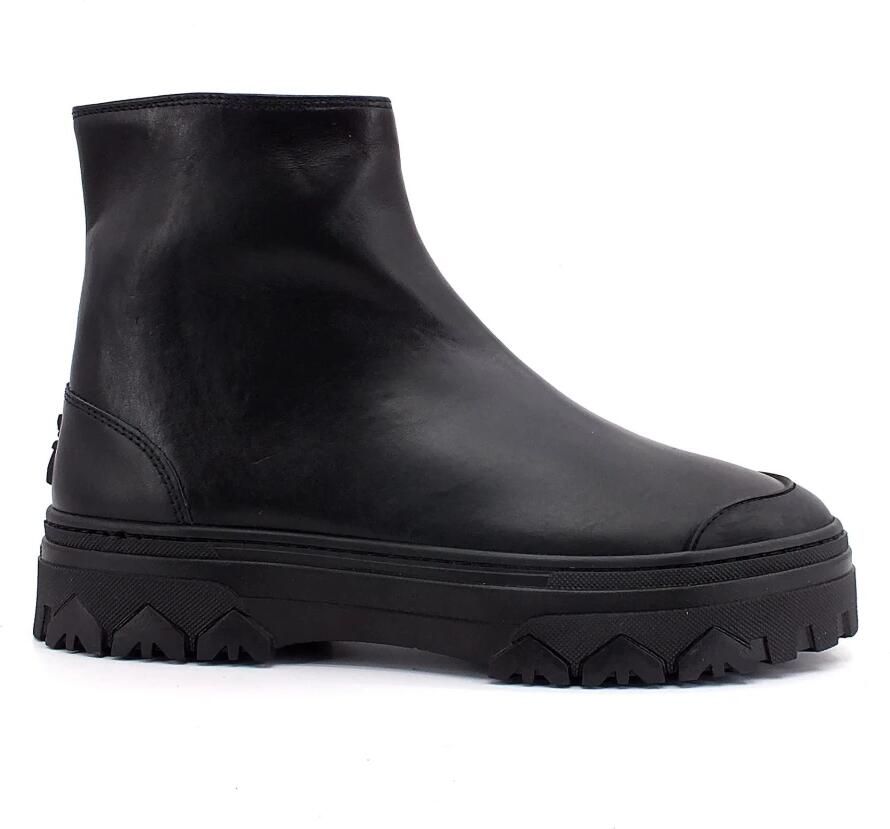 PATRIZIA PEPE Urban Biker Rits Leren Enkellaarzen Zwart Dames