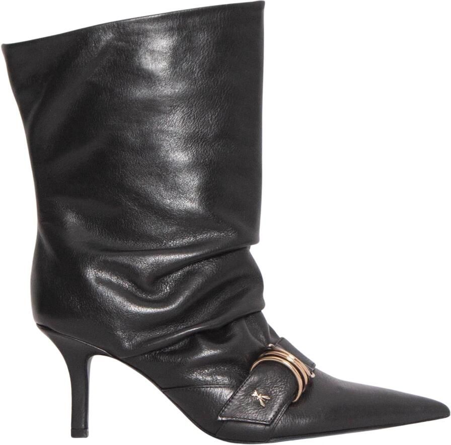 Patrizia Pepe Buckles Leren Enkelboots met Hak