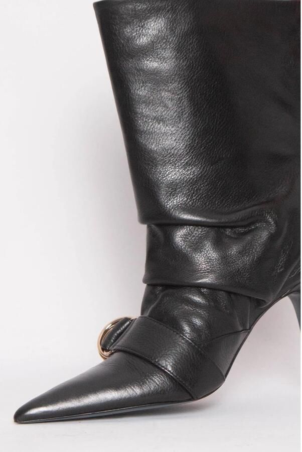 Patrizia Pepe Buckles Leren Enkelboots met Hak - Foto 2