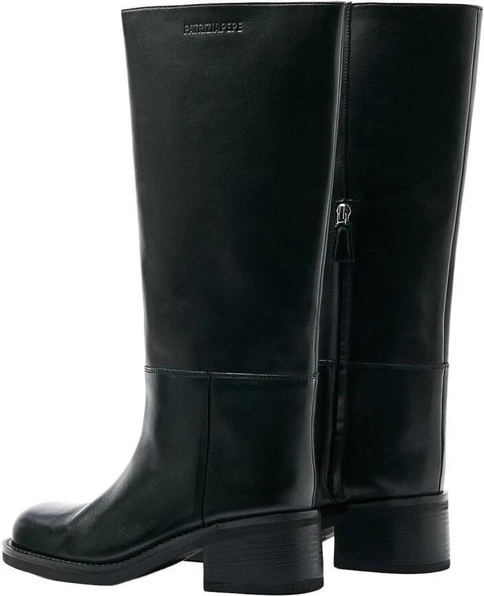 Patrizia Pepe Daily Square Leren Hoge Laarzen - Foto 2
