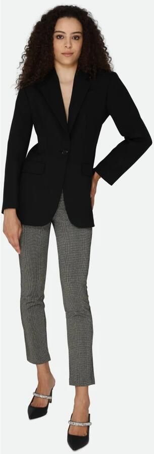 Patrizia Pepe Geruite broek met elastische boord - Foto 2