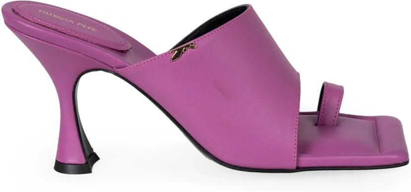 PATRIZIA PEPE Hakmuiltjes met vierkante neus en flip flop design Paars Dames - Foto 5