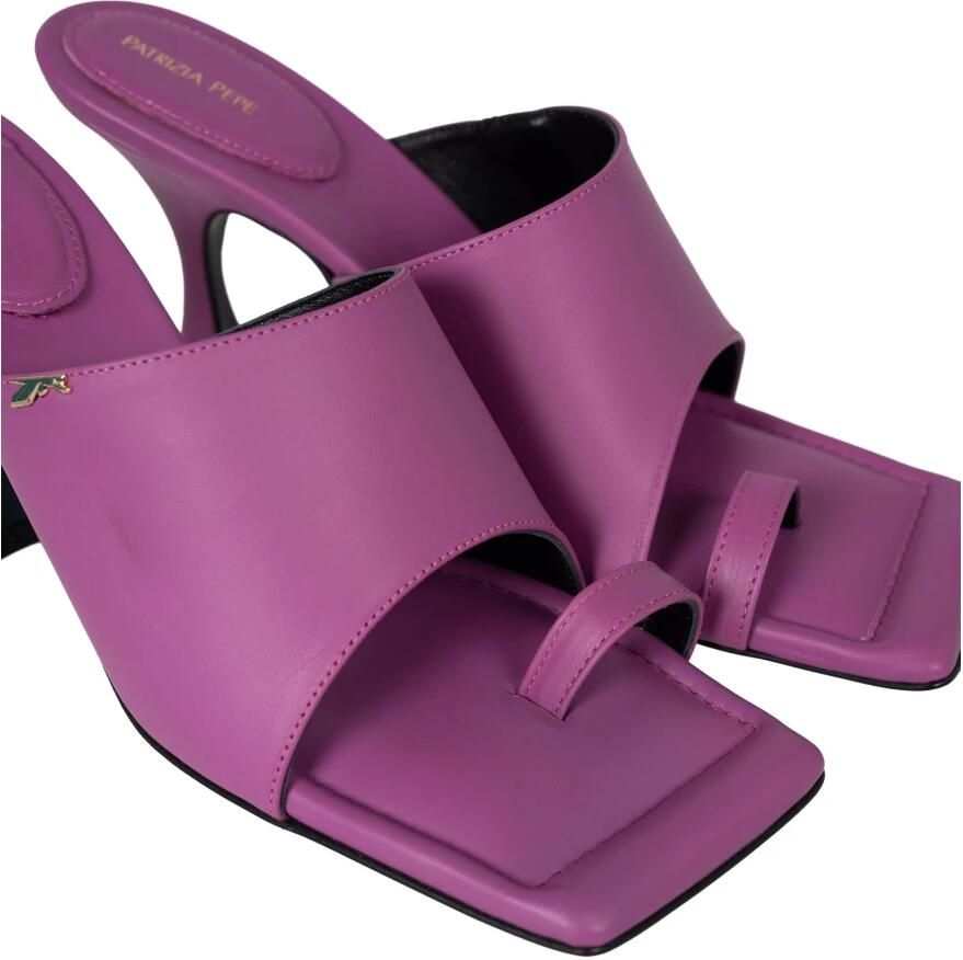 PATRIZIA PEPE Hakmuiltjes met vierkante neus en flip flop design Paars Dames - Foto 2