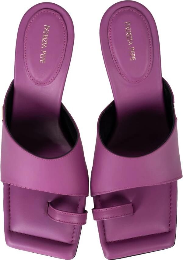 PATRIZIA PEPE Hakmuiltjes met vierkante neus en flip flop design Paars Dames - Foto 3