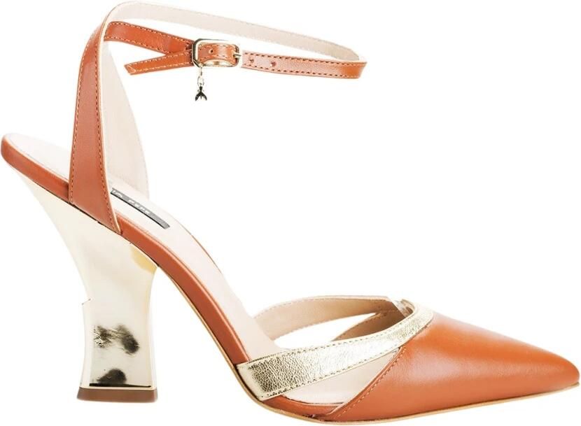 PATRIZIA PEPE Metallic Muse Hoge Hak Sandalen Bruin Dames