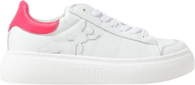 Patrizia Pepe Leather Low Top Sneakers Embossed Logo
