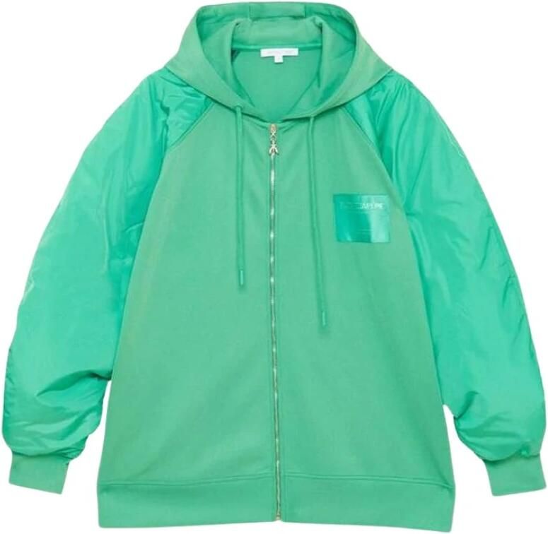 Patrizia Pepe Polyester Sweatshirt met Geribbelde Boorden