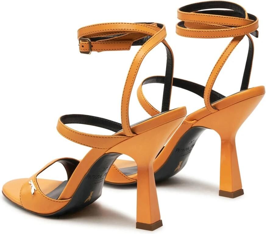 PATRIZIA PEPE Sandals Sandaal met hoge hak en groene leren zool Yellow Dames - Foto 4