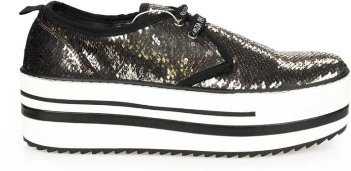 PATRIZIA PEPE Platform Sneakers met Glitterdetail Zwart Dames