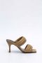PATRIZIA PEPE Sandalen Square quilted Mules in beige - Thumbnail 1