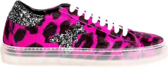 PATRIZIA PEPE Sneakers met dierenprint en veters Zwart Dames