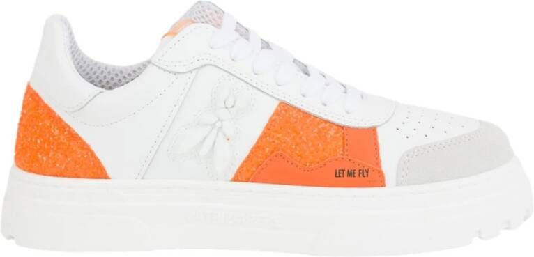 Patrizia Pepe Oranje Leren Sneakers