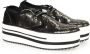 PATRIZIA PEPE Platform Sneakers met Glitterdetail Zwart Dames - Thumbnail 4