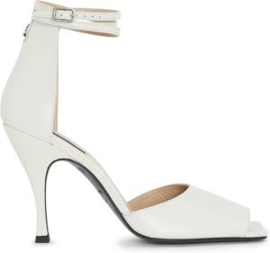 PATRIZIA PEPE Square Shoes Open-Toe Sandalen Grijs Dames