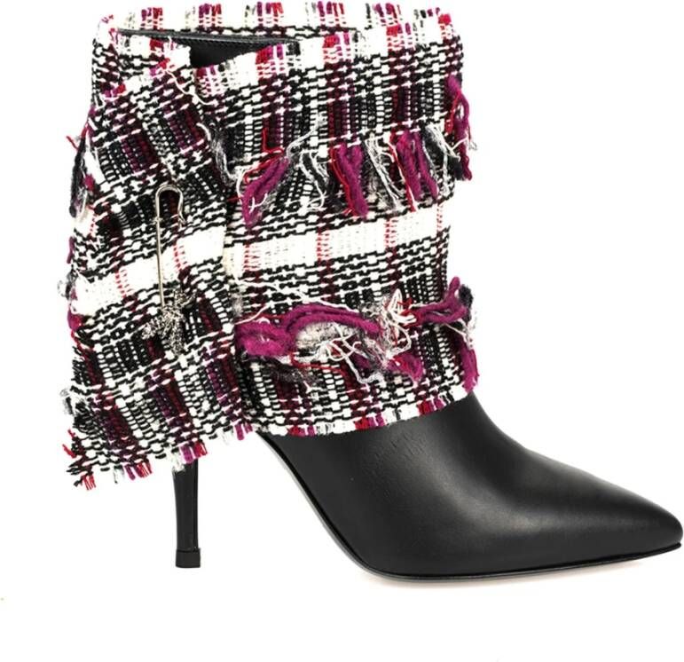 PATRIZIA PEPE Stijlvolle Leren Laarzen Black Dames