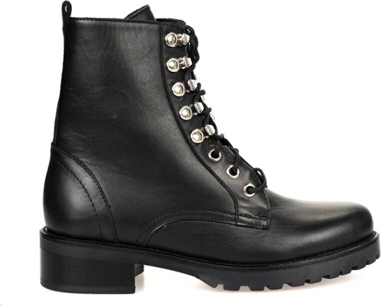 PATRIZIA PEPE Veterlaarzen van leer Black Dames