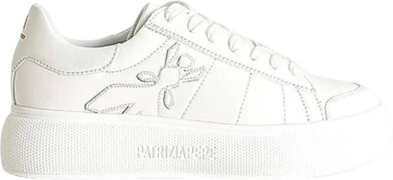 Patrizia Pepe Witte Leren Fly Sneakers