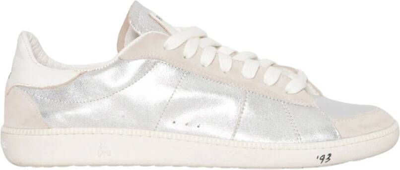 Patrizia Pepe Zilveren Leren Sneakers