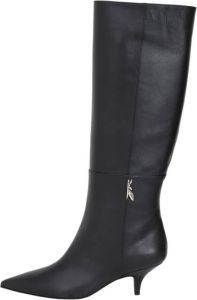 PATRIZIA PEPE Zwarte leren dameslaars met Fly-detail Zwart Dames