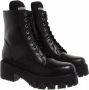 PATRIZIA PEPE Zwarte Leren Laarzen met Logo Applicatie Black Dames - Thumbnail 2