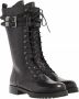 Patrizia Pepe Zwarte leren laarzen met moderne details - Thumbnail 1