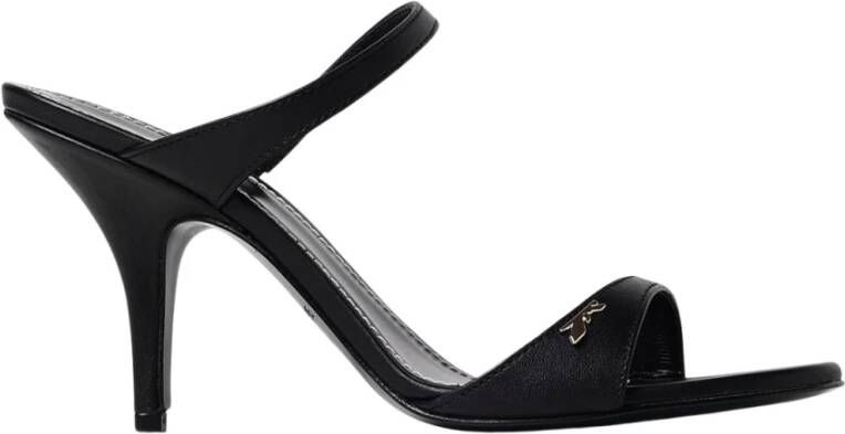 Patrizia Pepe Zwarte leren slingback hakken