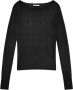 Patrizia Pepe Zwarte Trui Boothals Slim Fit - Thumbnail 1