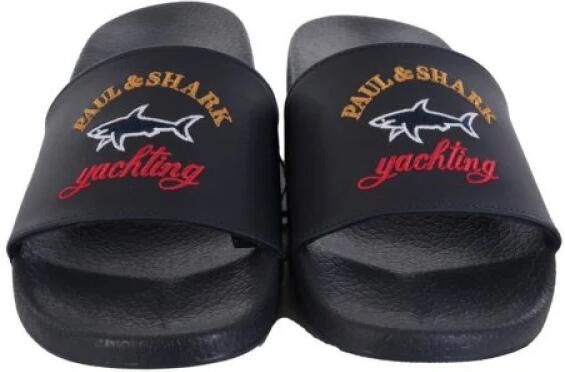 PAUL & SHARK Marineblauwe Heren Slippers voor Zwembad en Strand Black Heren - Foto 2