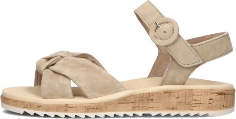 Paul Green Beige Sandaal met Kurkzool
