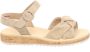 Paul Green Beige Sandaal Velours Leer Platte Rubberen Zool Beige Dames - Thumbnail 3