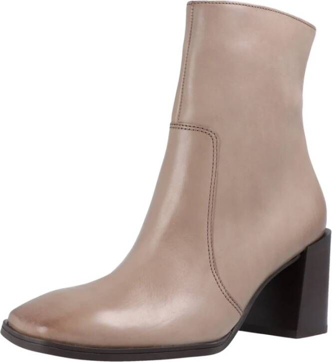 Paul Green 9076 Enkellaarsjes Enkelboots met rits Dames Taupe - Foto 4