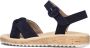 Paul Green Klassieke Blauwe Sandaal Velours Leer Blue Dames - Thumbnail 9