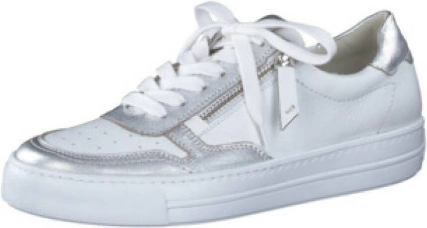 Paul Green Casual Veterschoenen in Wit-Zilver