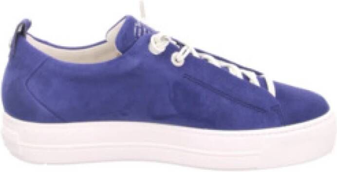 Paul Green Comfortabele Veloursleren Sportschoenen Blue Dames
