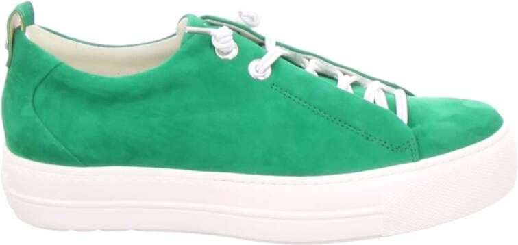 Paul Green Groene casual veterschoenen voor dames