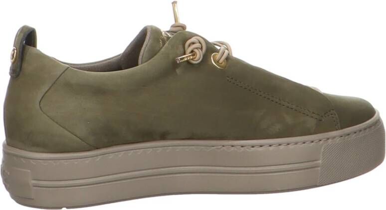Paul Green Khaki Stijlvolle Sneakers Green Dames