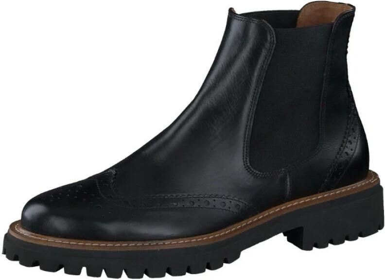 Paul Green Chelsea Zwarte Enkellaarzen Black Dames