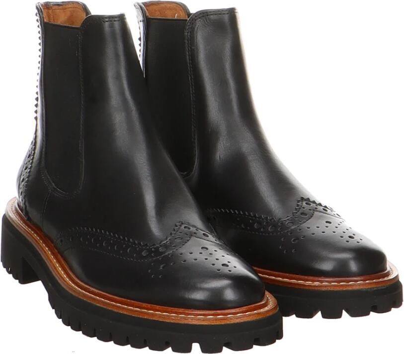 Paul Green Chelsea Zwarte Enkellaarzen Black Dames