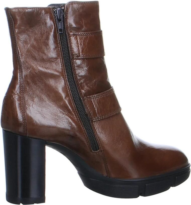 Paul Green Sportieve enkellaars in modderkleur Brown Dames