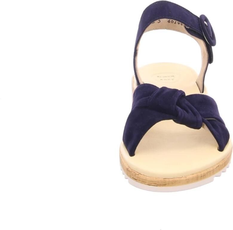 Paul Green Klassieke Blauwe Sandaal Velours Leer Blue Dames - Foto 4