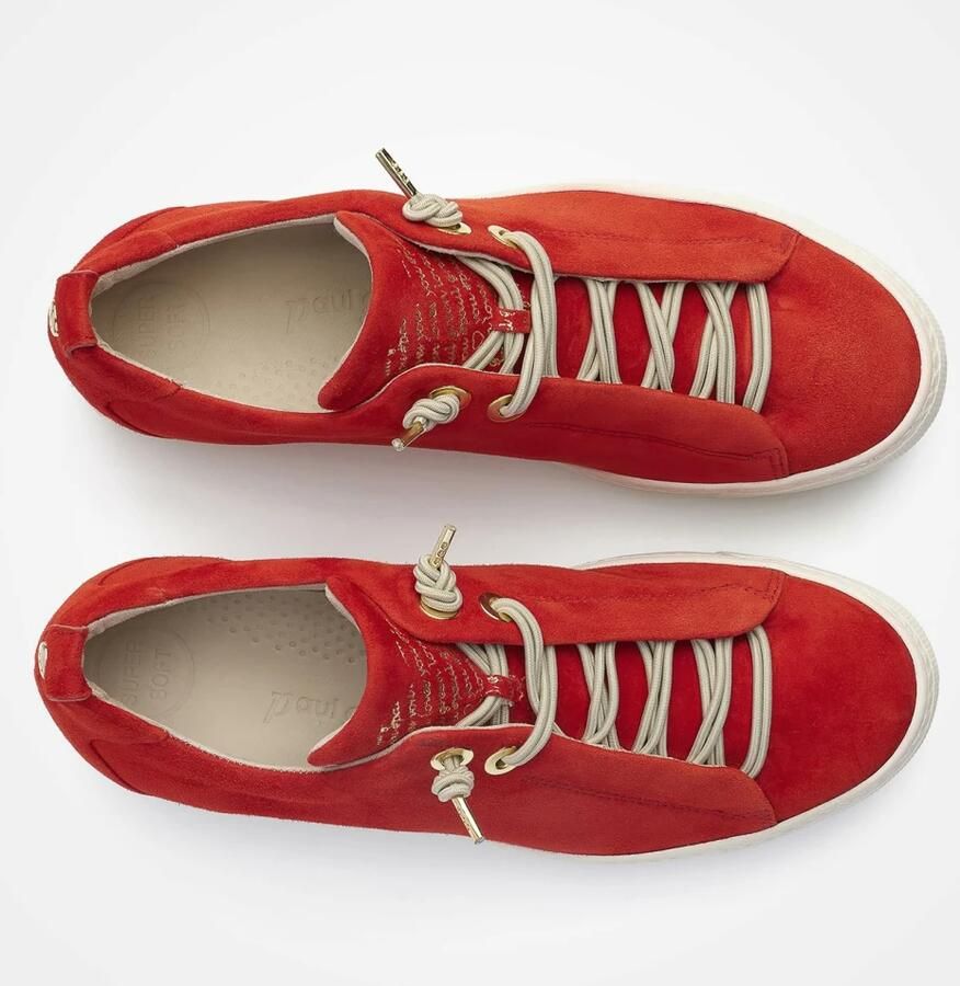 Paul Green dames leren sportschoenen rood - Foto 3