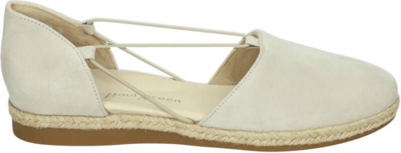 Paul Green 2856~~~~~~~~~~~~~~~~~~~~~~~~~~ Platte sandalen Dames Sandalen Wit beige