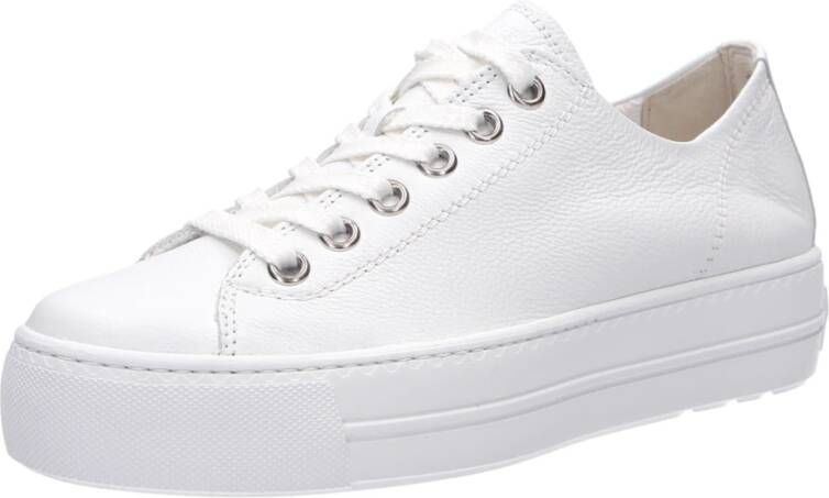 Paul Green Sportieve vetersneaker van fijn leer
