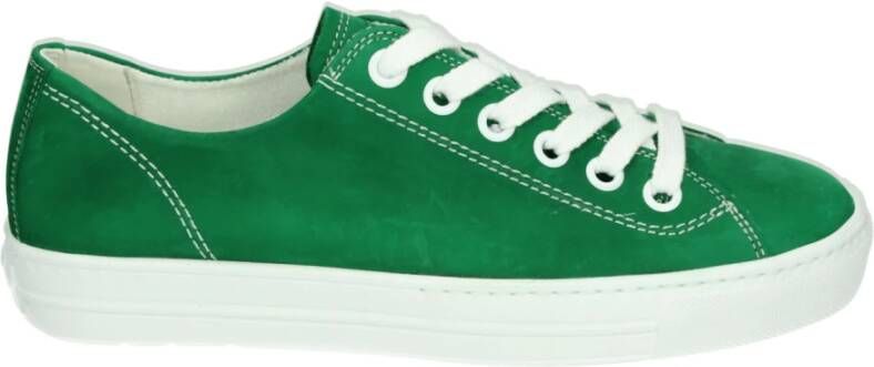Paul Green 4704~~~~~~~~~~~~~~~~~~~~~~~~~~ Lage sneakers Dames sneakers Groen